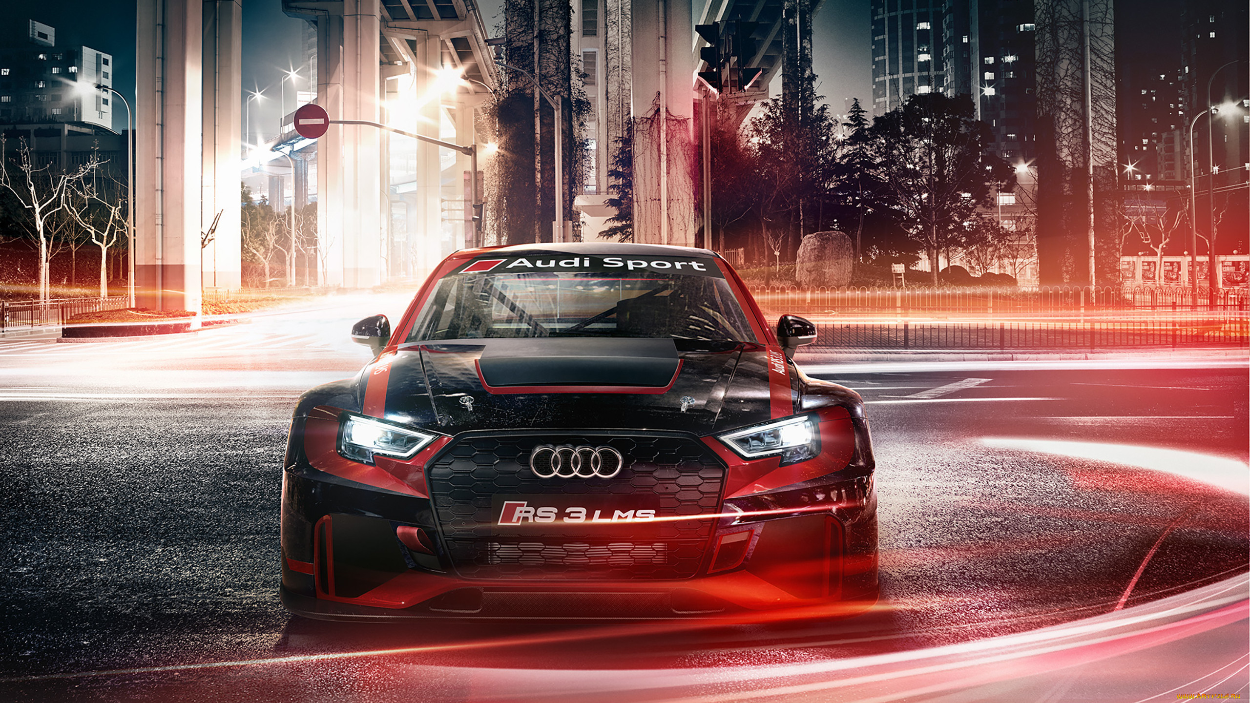 Обои Audi RS 3 LMS Автомобили Audi, обои для рабочего стола, фотографии audi  rs 3 lms, автомобили, audi, черный, улица, огни, город Обои для рабочего  стола, скачать обои картинки заставки на рабочий стол.